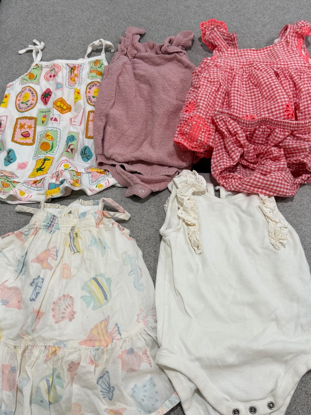 Baby Girl Clothes Bundle Lot Summer Dresses Rompers